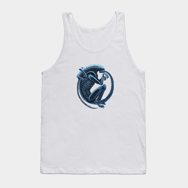 Sleeping Xenomorph (scale: 66%) Tank Top by SPACE ART & NATURE SHIRTS 